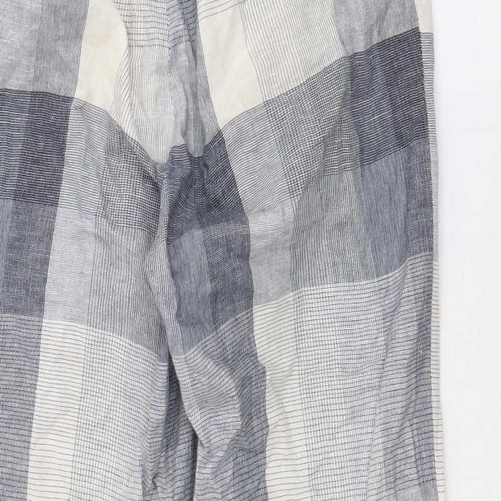 ASOS Womens Grey Plaid Polyester Trousers  Size 10 L29 in Regular