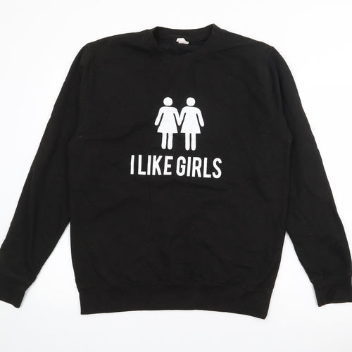 AWD Womens Black  Cotton Pullover Sweatshirt Size M   - Like Girls