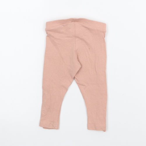 Primark Girls Beige  Cotton Pedal Pusher Leggings Size 6-9 Months