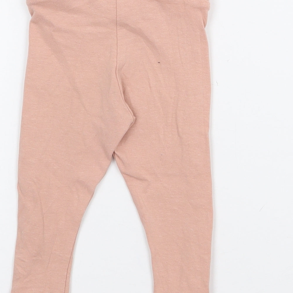 Primark Girls Beige  Cotton Pedal Pusher Leggings Size 6-9 Months
