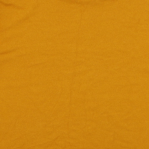 F&F Womens Yellow Round Neck  Polyester Pullover Jumper Size 12