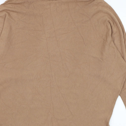 Preworn Womens Brown Roll Neck  Polyamide Pullover Jumper Size S