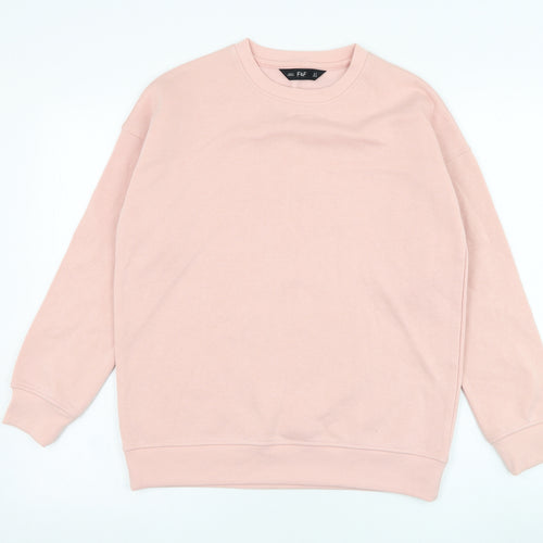 F&F Womens Pink  Polyester Pullover Sweatshirt Size 6  Pullover