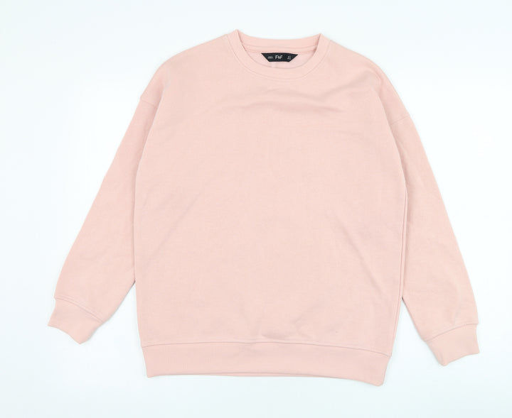 F&F Womens Pink  Polyester Pullover Sweatshirt Size 6  Pullover