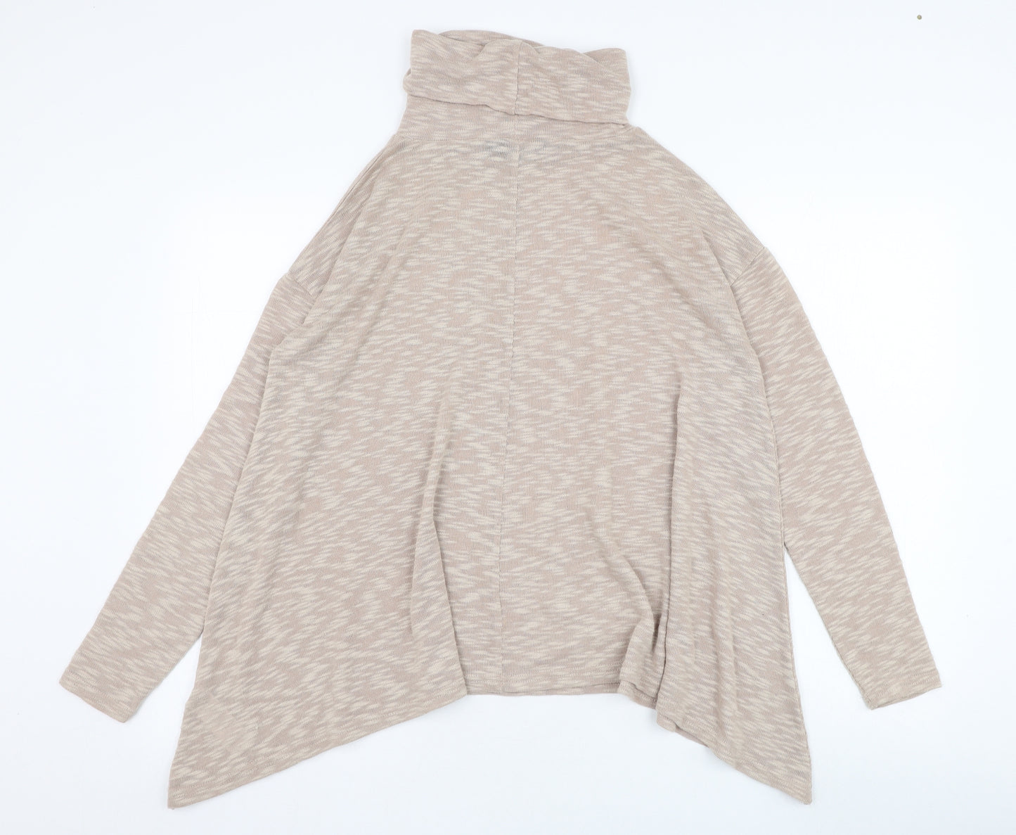 New Look Womens Beige Roll Neck  Polyester Pullover Jumper Size 12