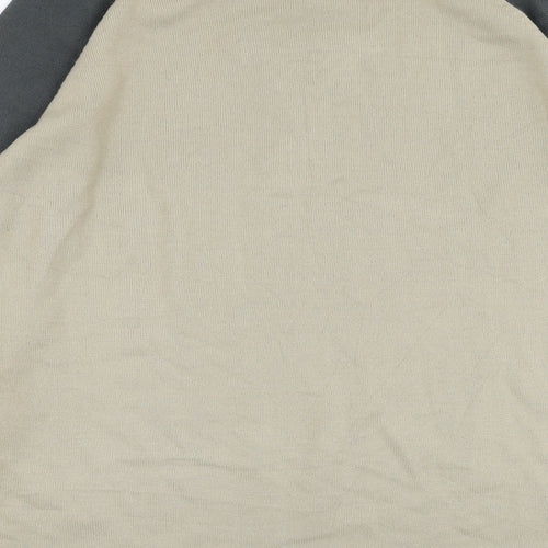 Simon Clark Mens Brown V-Neck  Acrylic Pullover Jumper Size L   - Y