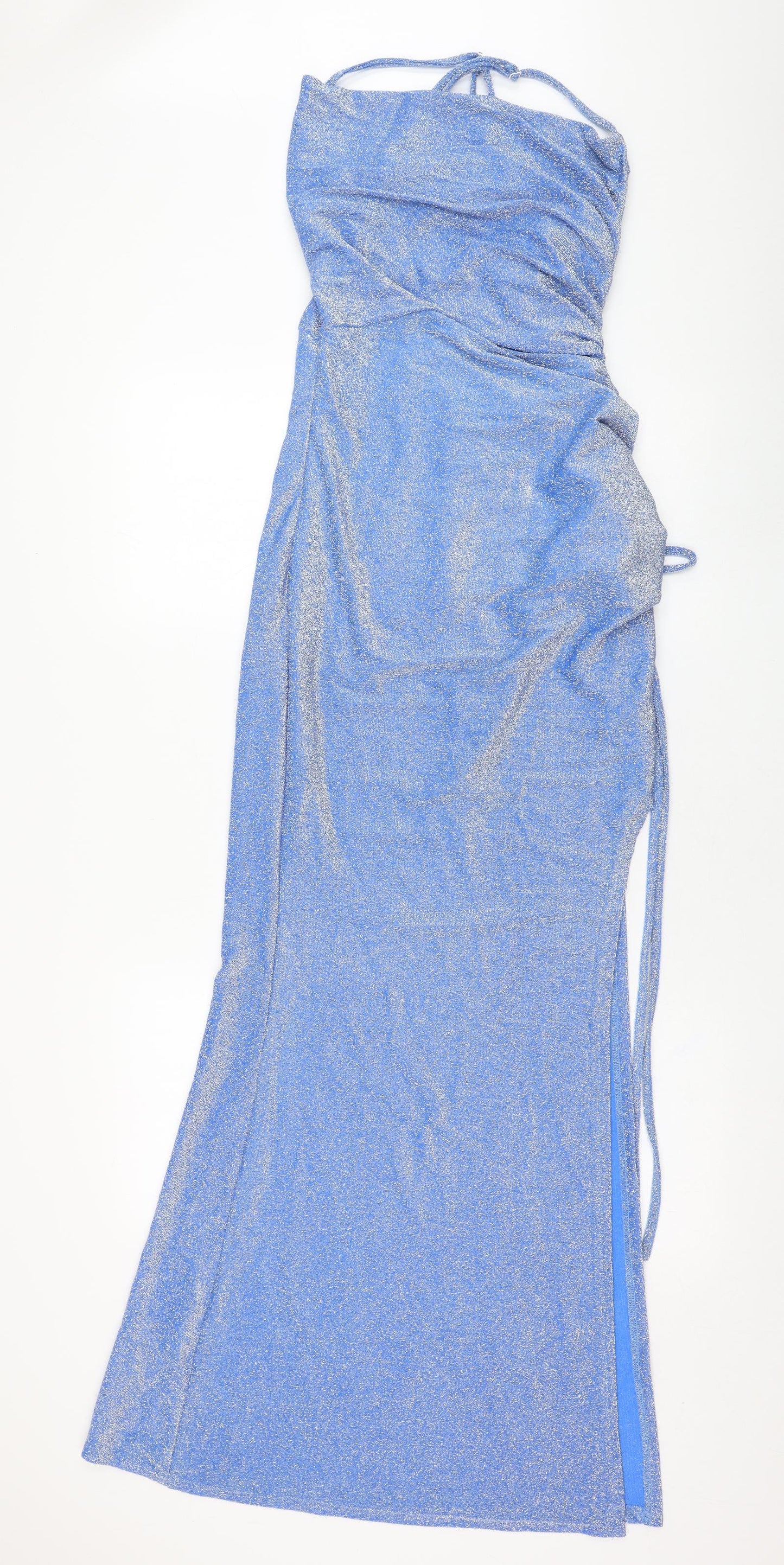 SheIn Womens Blue  Polyamide Maxi  Size 10  Square Neck Pullover