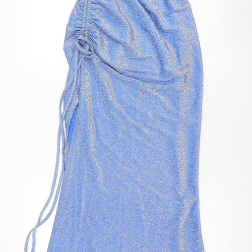 SheIn Womens Blue  Polyamide Maxi  Size 10  Square Neck Pullover