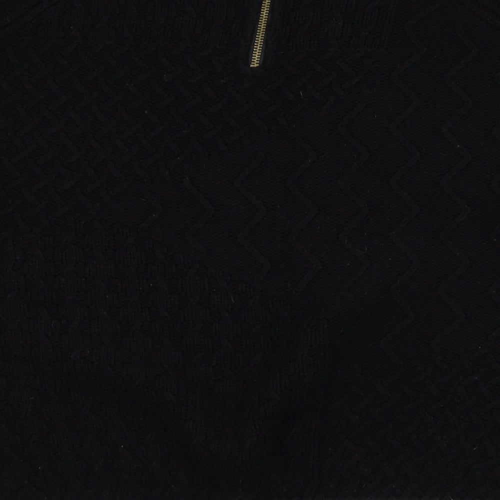 NEXT Womens Black Round Neck  Acrylic Pullover Jumper Size 18
