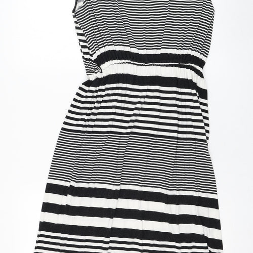 Atmosphere Womens White Striped Viscose Tank Dress  Size 16  Round Neck Pullover