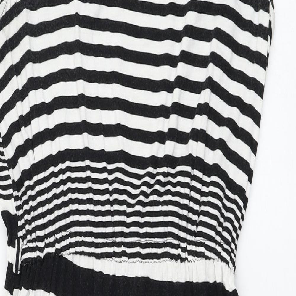 Atmosphere Womens White Striped Viscose Tank Dress  Size 16  Round Neck Pullover