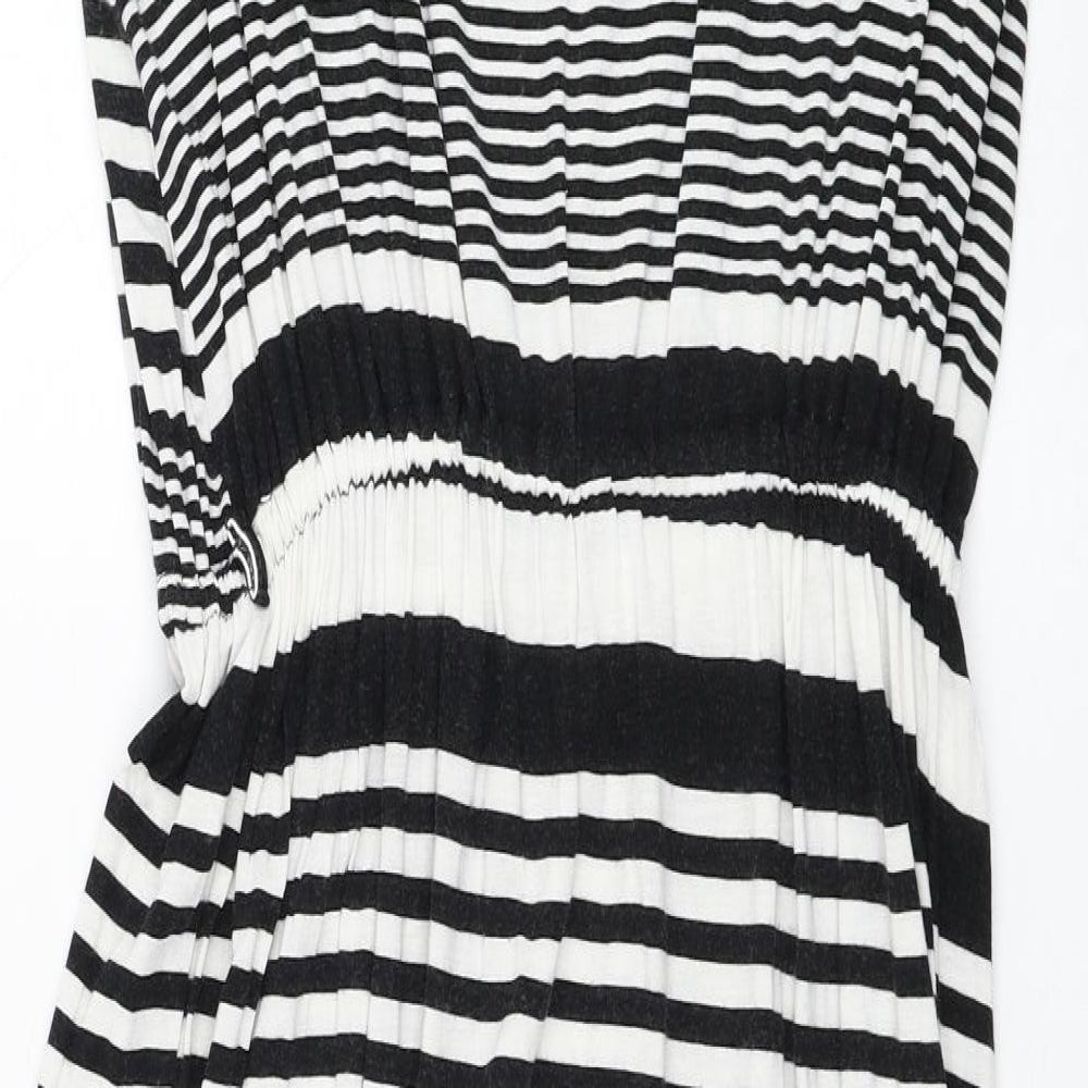 Atmosphere Womens White Striped Viscose Tank Dress  Size 16  Round Neck Pullover