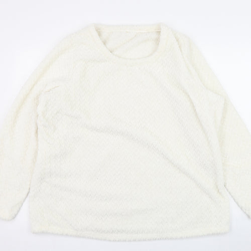 George Womens White  Polyester Pullover Sweatshirt Size 16  Pullover - Loungewear