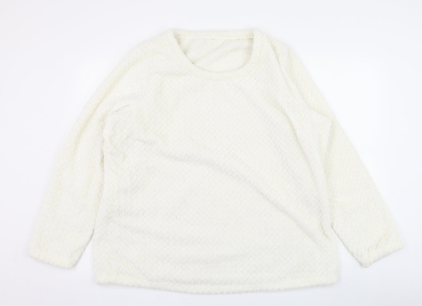 George Womens White  Polyester Pullover Sweatshirt Size 16  Pullover - Loungewear