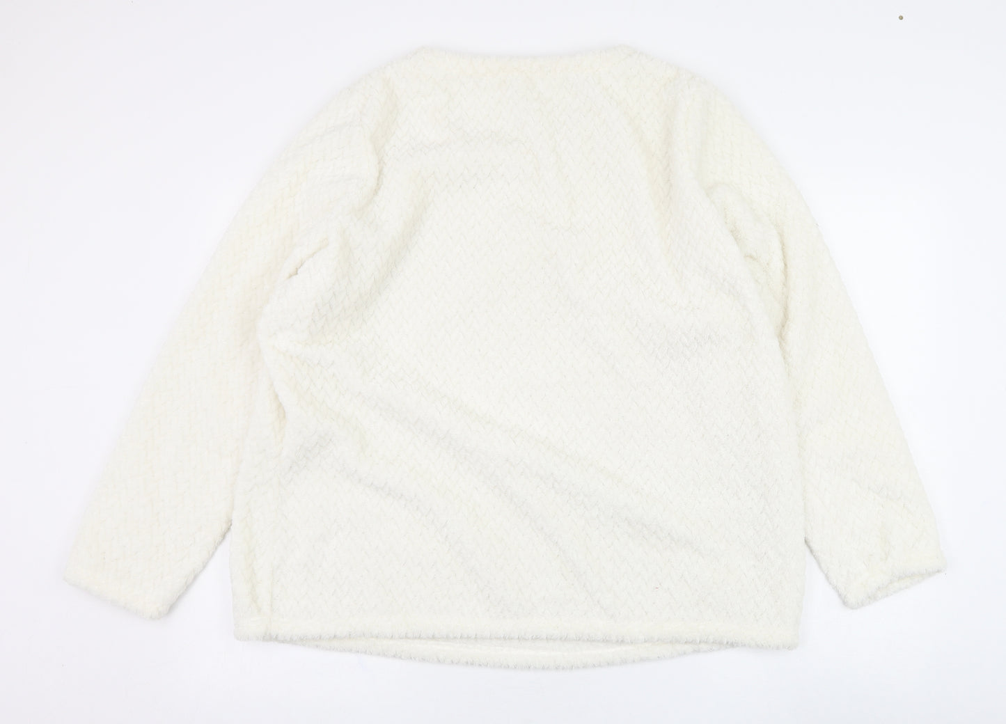 George Womens White  Polyester Pullover Sweatshirt Size 16  Pullover - Loungewear