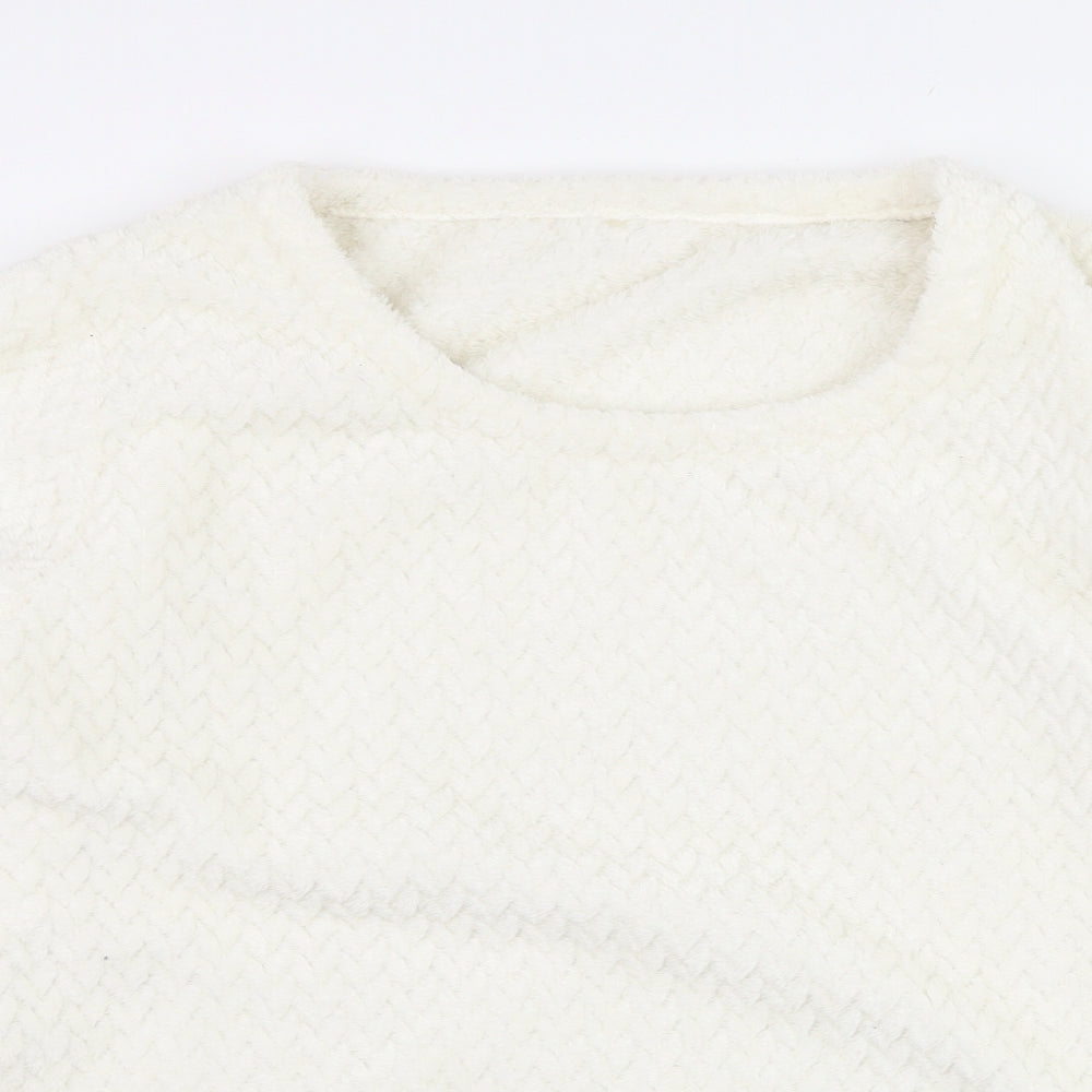 George Womens White  Polyester Pullover Sweatshirt Size 16  Pullover - Loungewear