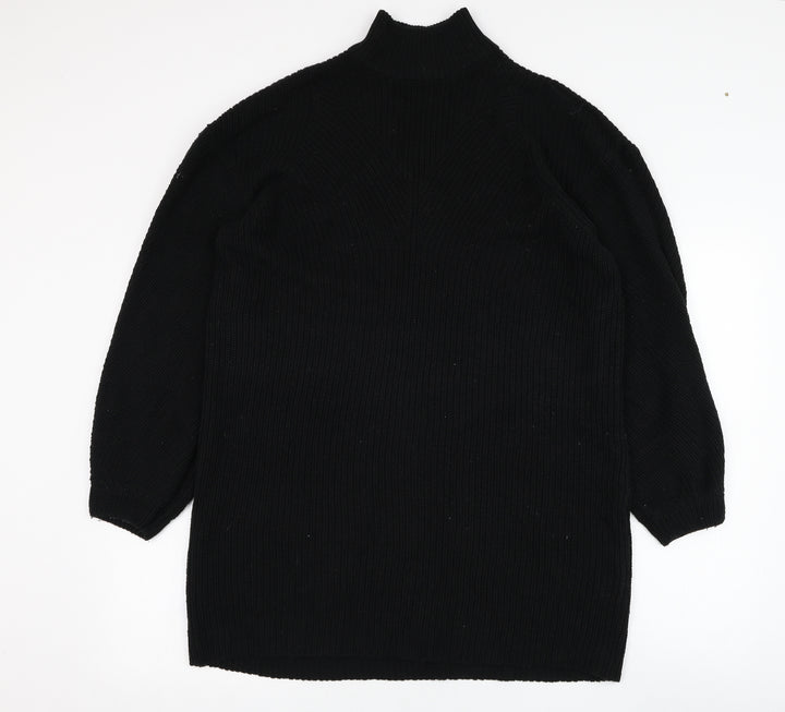 Noisy may Womens Black Round Neck Acrylic Pullover Jumper Size L