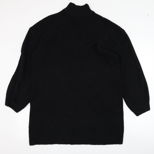 Noisy may Womens Black Round Neck  Acrylic Pullover Jumper Size L