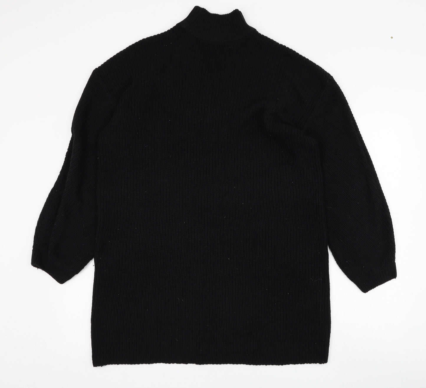 Noisy may Womens Black Round Neck  Acrylic Pullover Jumper Size L