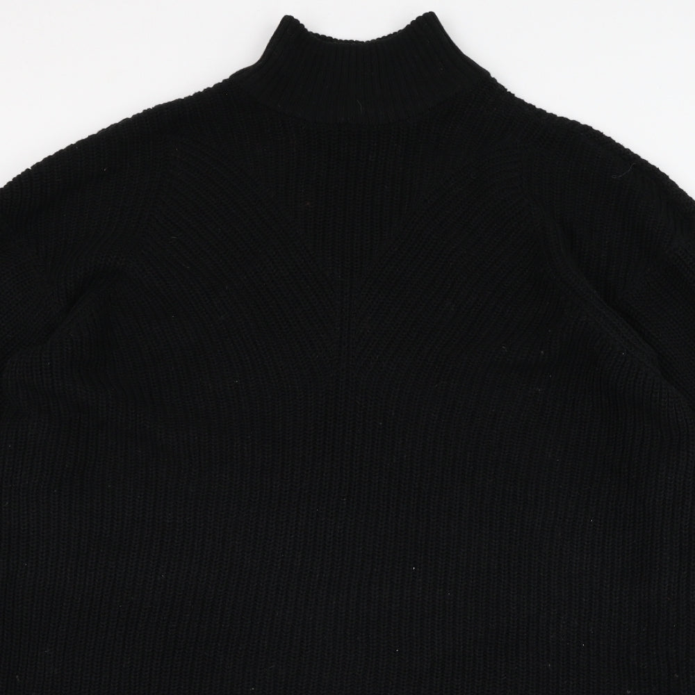 Noisy may Womens Black Round Neck  Acrylic Pullover Jumper Size L