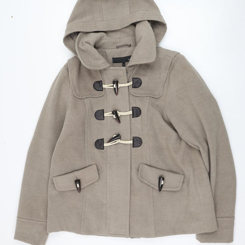 NEXT Womens Brown   Overcoat Coat Size 14  Zip