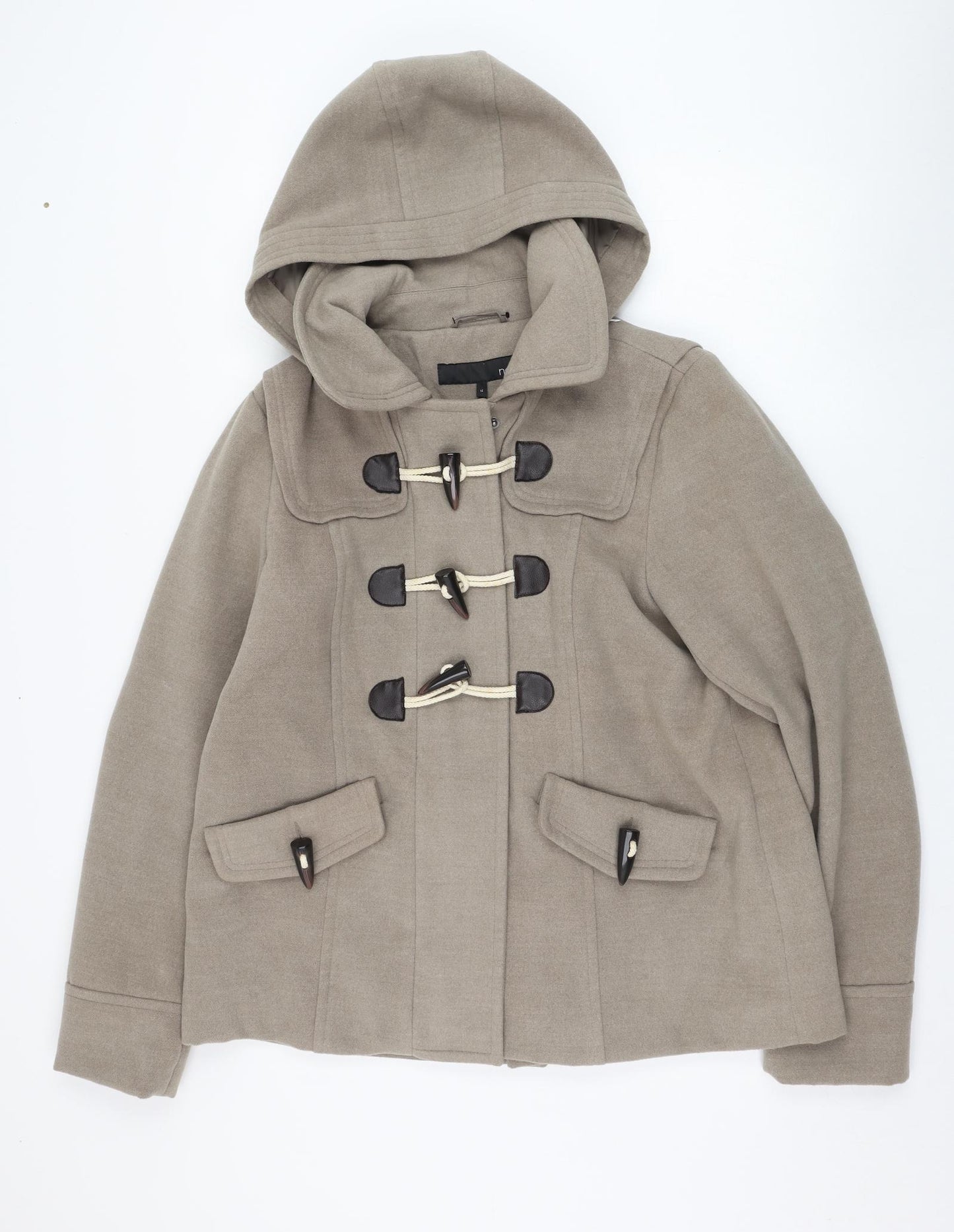 NEXT Womens Brown   Overcoat Coat Size 14  Zip