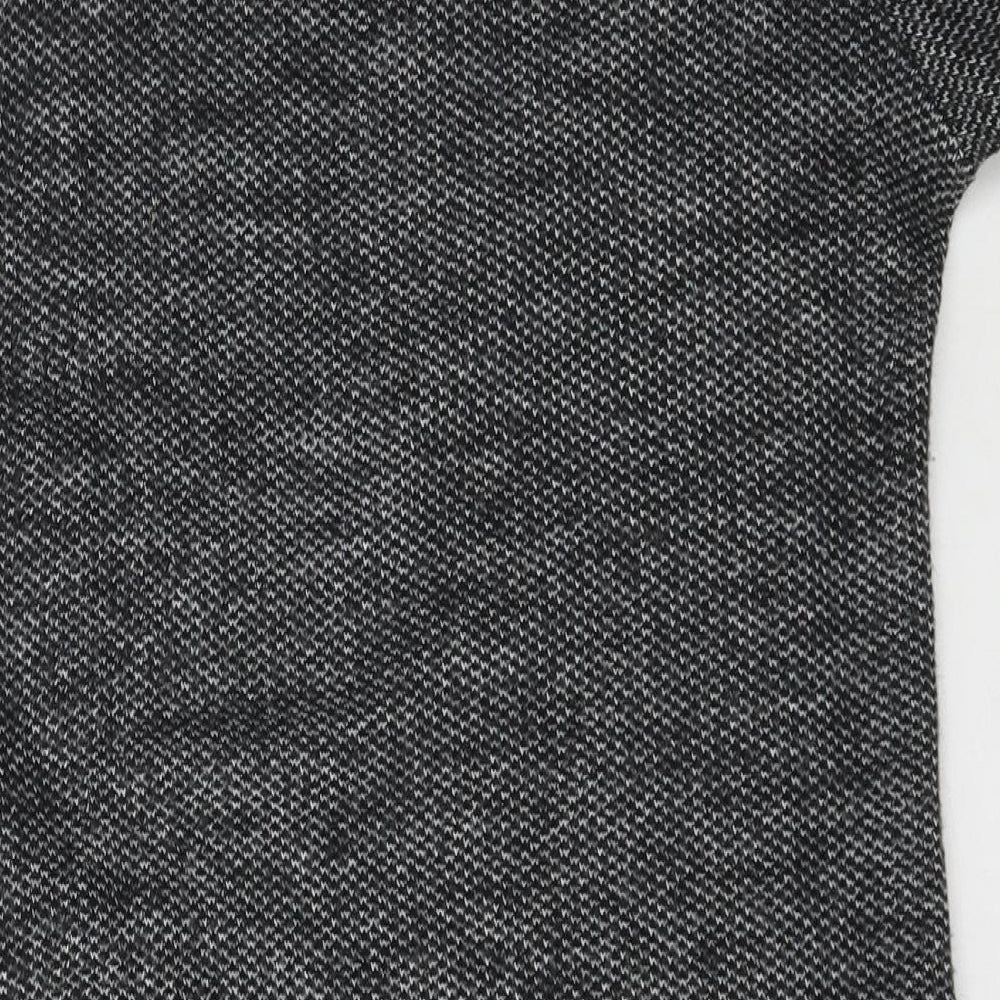 Quiz Womens Grey  Acrylic Bodycon  Size 10  Boat Neck Pullover