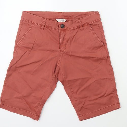 Swell Womens Pink  Cotton Boyfriend Shorts Size 6 L12 in Regular Zip