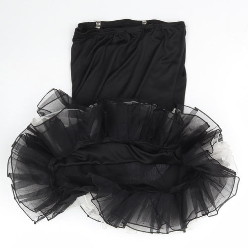Smiffys Girls Black  Polyester Pencil Dress  Size M  Off the Shoulder Pullover - Halloween Skeleton tutu