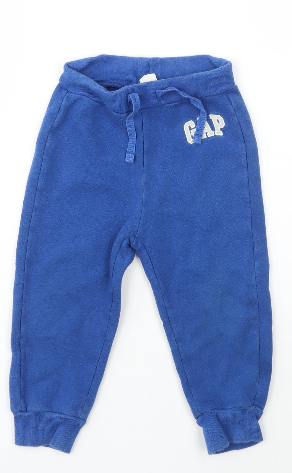 Gap Baby Boys Blue  Cotton Jogger Trousers Size 2 Years  Regular Tie