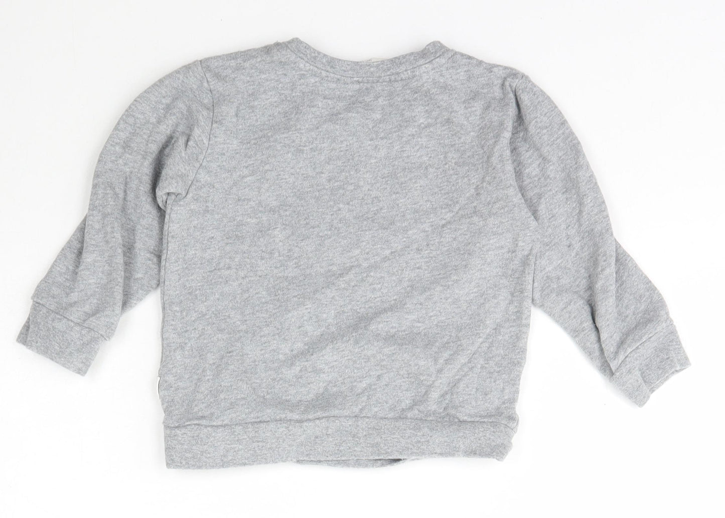 Peter Alexander Girls Grey Crew Neck  Cotton Pullover Jumper Size 2 Years  Pullover