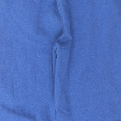Varsity Team Players Mens Blue Striped Cotton Jogger Trousers Size L L25 in Regular Drawstring