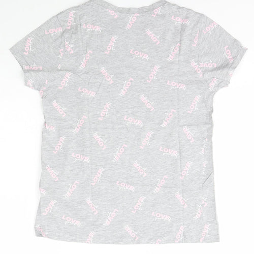 Primark Womens Grey  Cotton Basic T-Shirt Size XS Crew Neck