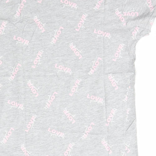 Primark Womens Grey  Cotton Basic T-Shirt Size XS Crew Neck