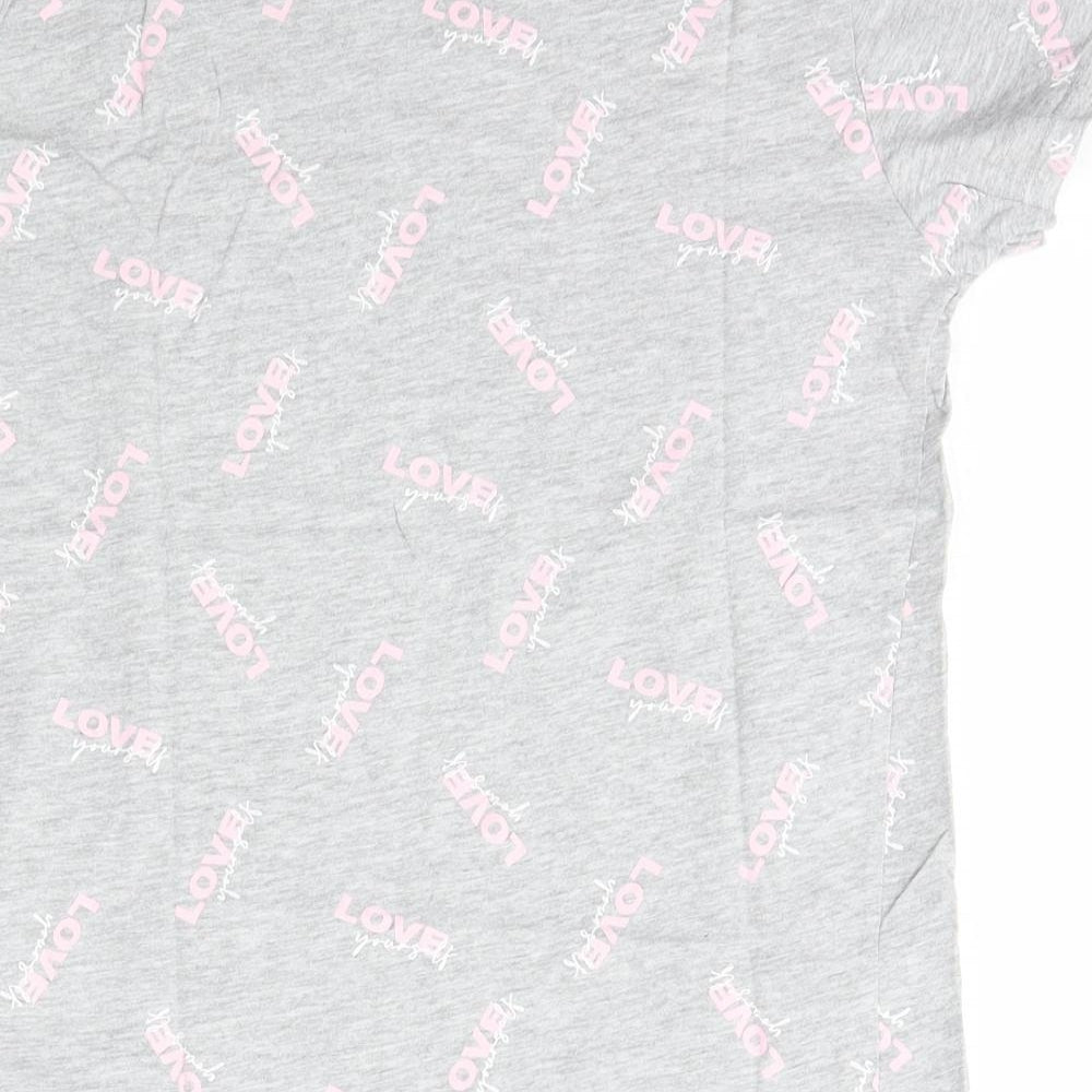 Primark Womens Grey  Cotton Basic T-Shirt Size XS Crew Neck