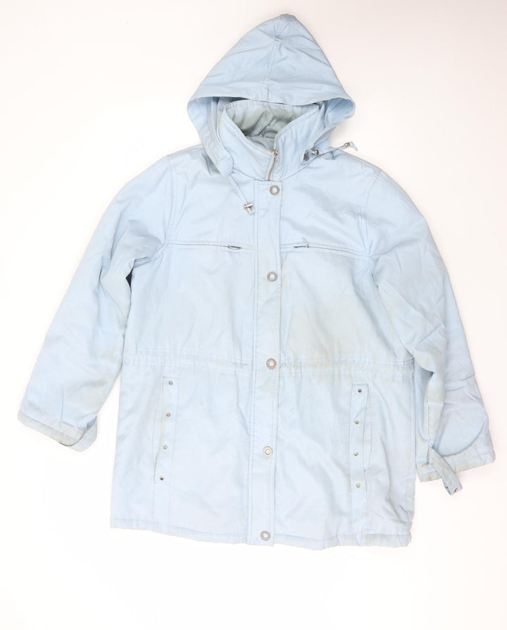 Daxon Womens Blue Anorak Coat Size L Zip