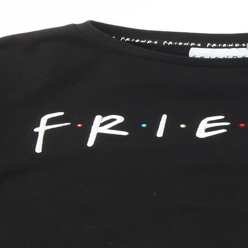 Primark Girls Black  Cotton Pullover Sweatshirt Size 11-12 Years  Pullover - Friends