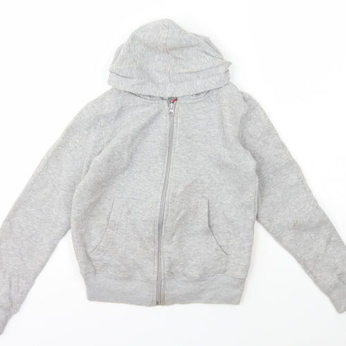 Feva Diva  Boys Grey  Polyester Full Zip Hoodie Size 7-8 Years  Zip