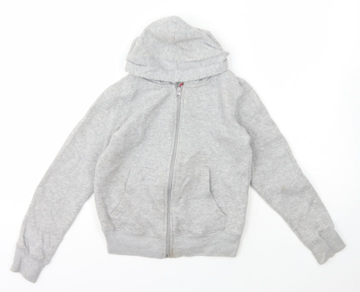 Feva Diva  Boys Grey  Polyester Full Zip Hoodie Size 7-8 Years  Zip