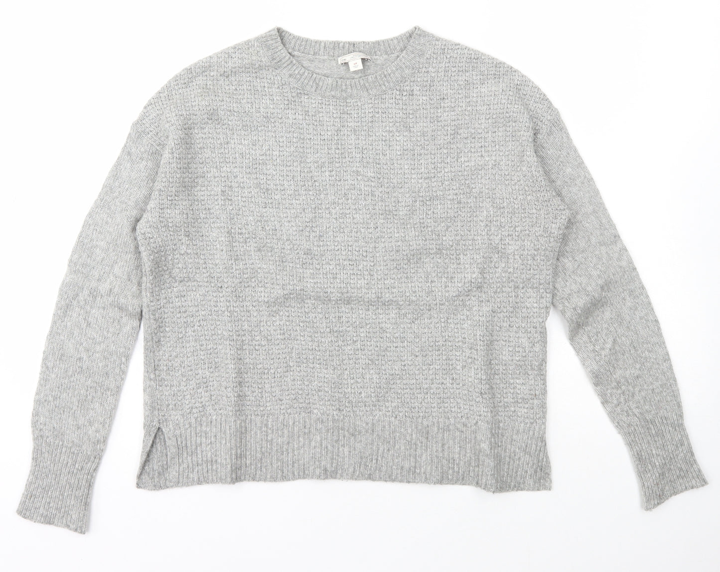 Gap Womens Grey Crew Neck  Nylon Pullover Jumper Size S