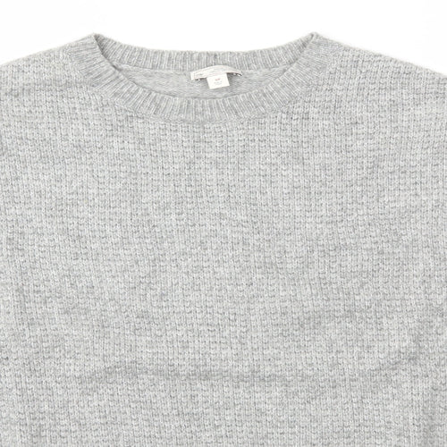 Gap Womens Grey Crew Neck  Nylon Pullover Jumper Size S