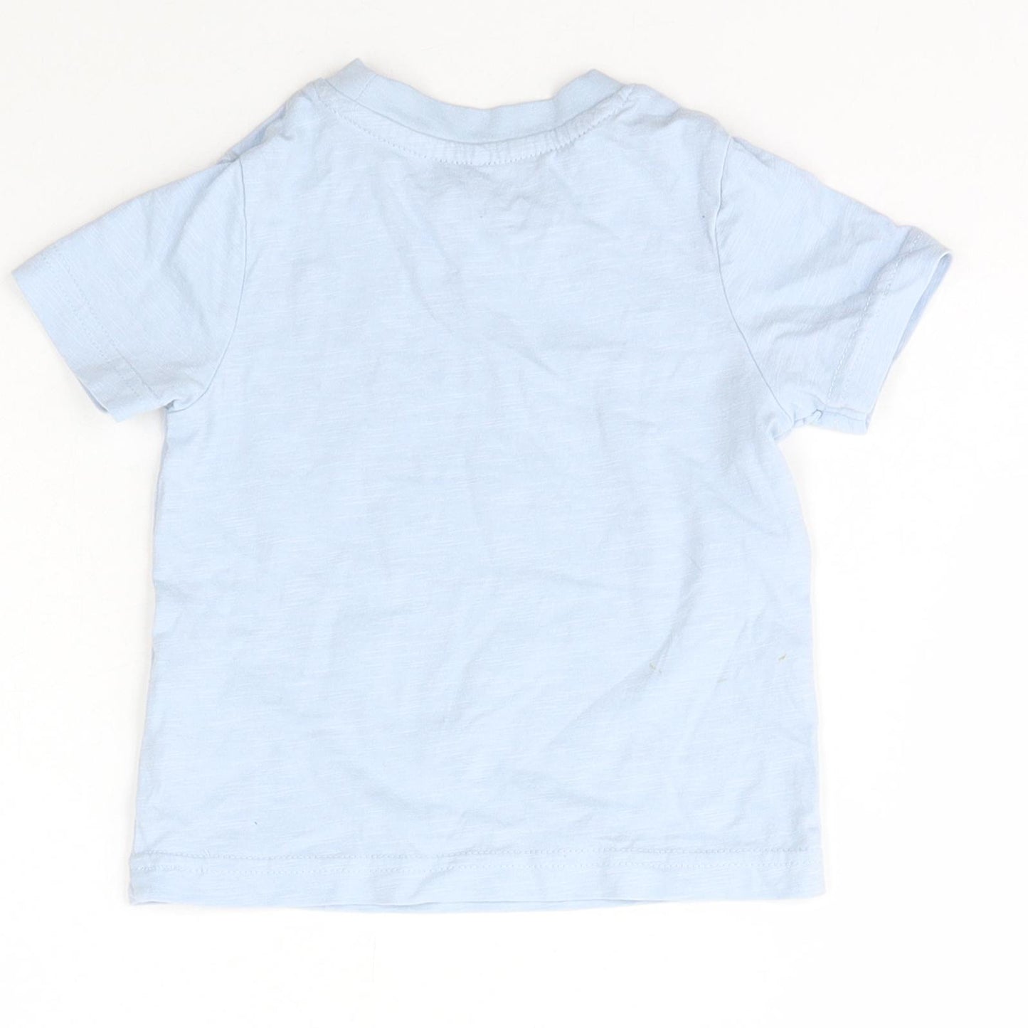 George Boys Blue  Cotton Basic T-Shirt Size 12 Months Crew Neck Pullover