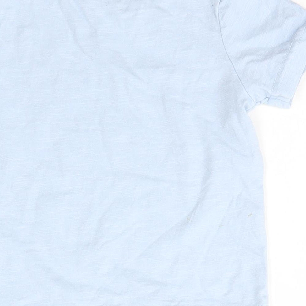 George Boys Blue  Cotton Basic T-Shirt Size 12 Months Crew Neck Pullover