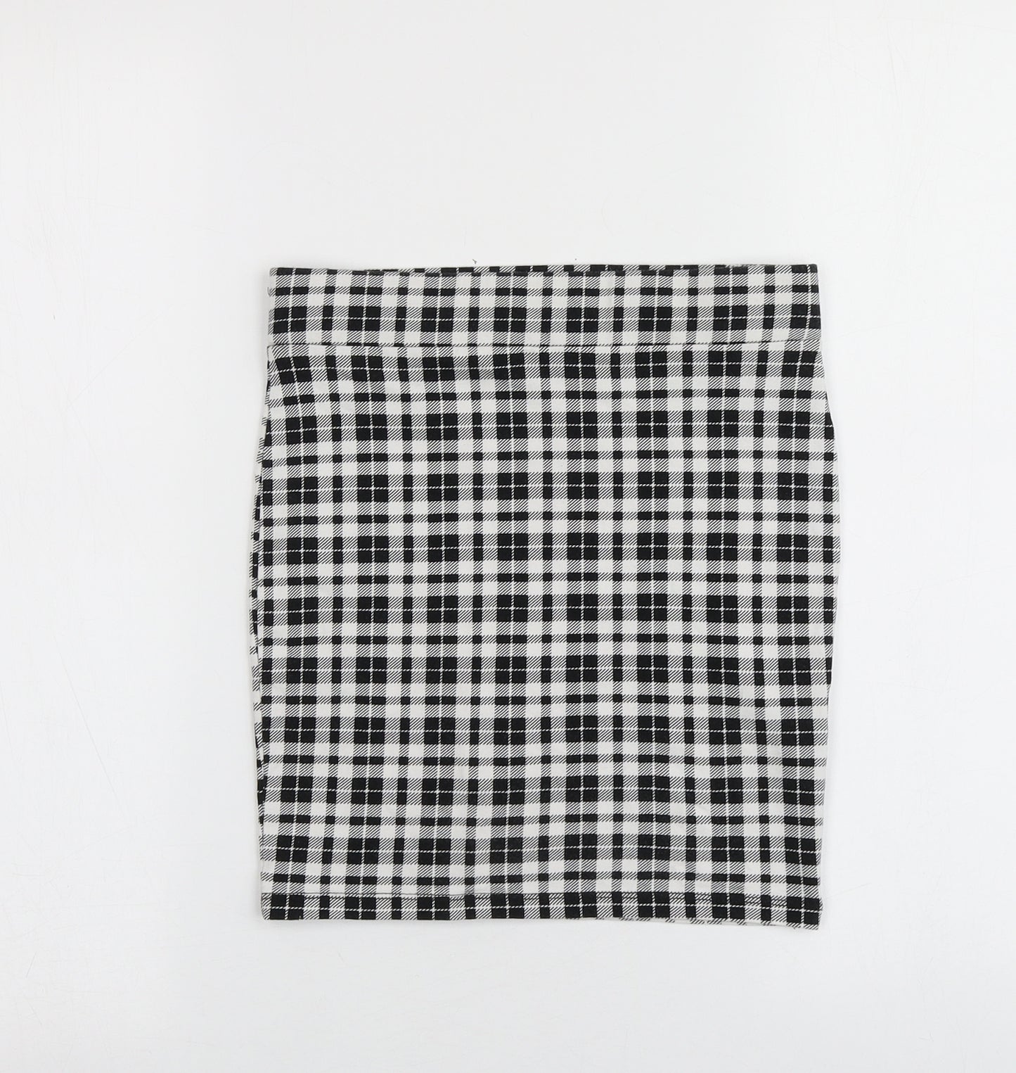 New Look Girls Black Plaid Cotton A-Line Skirt Size 10-11 Years  Regular