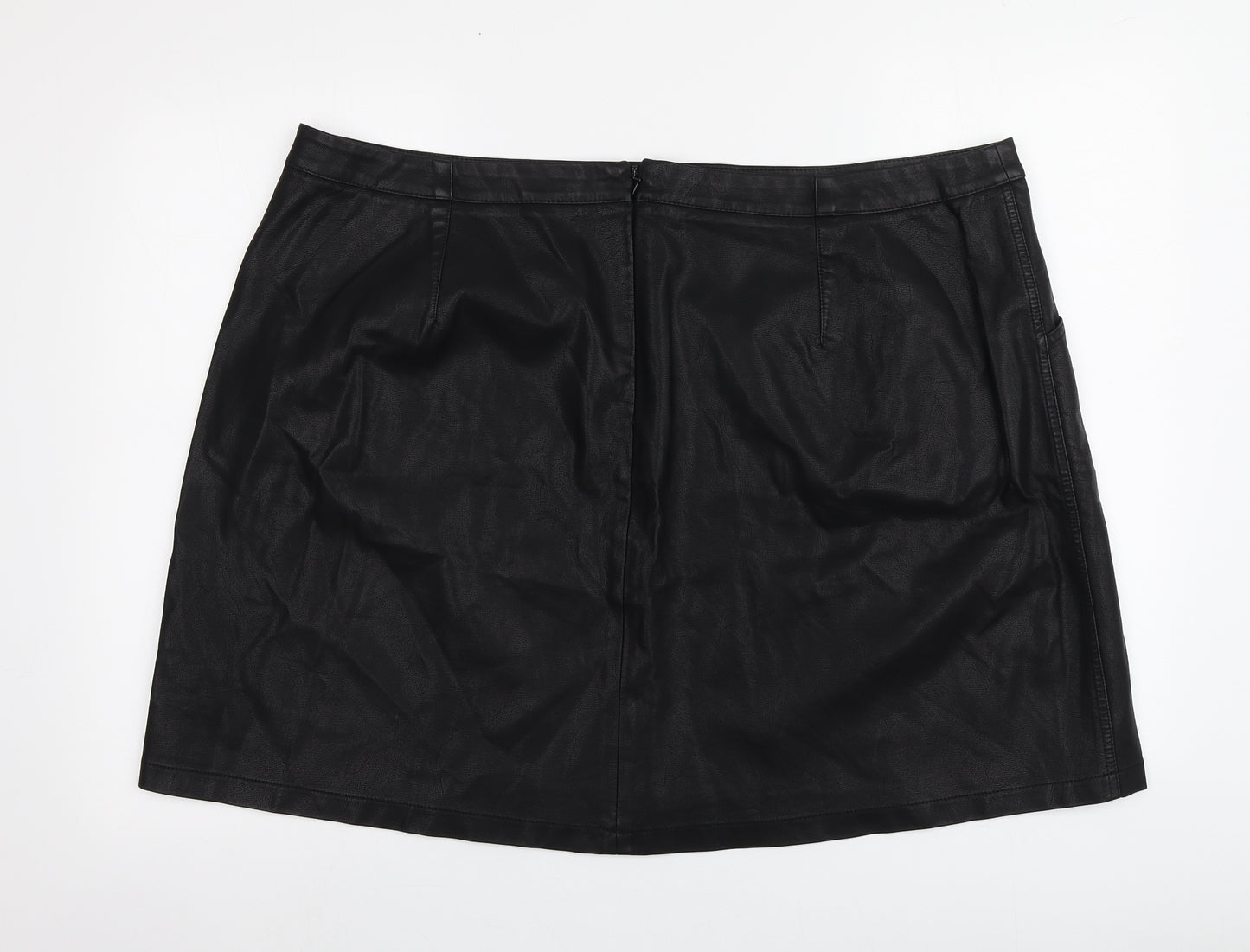 New Look Womens Black  Polyester A-Line Skirt Size 24