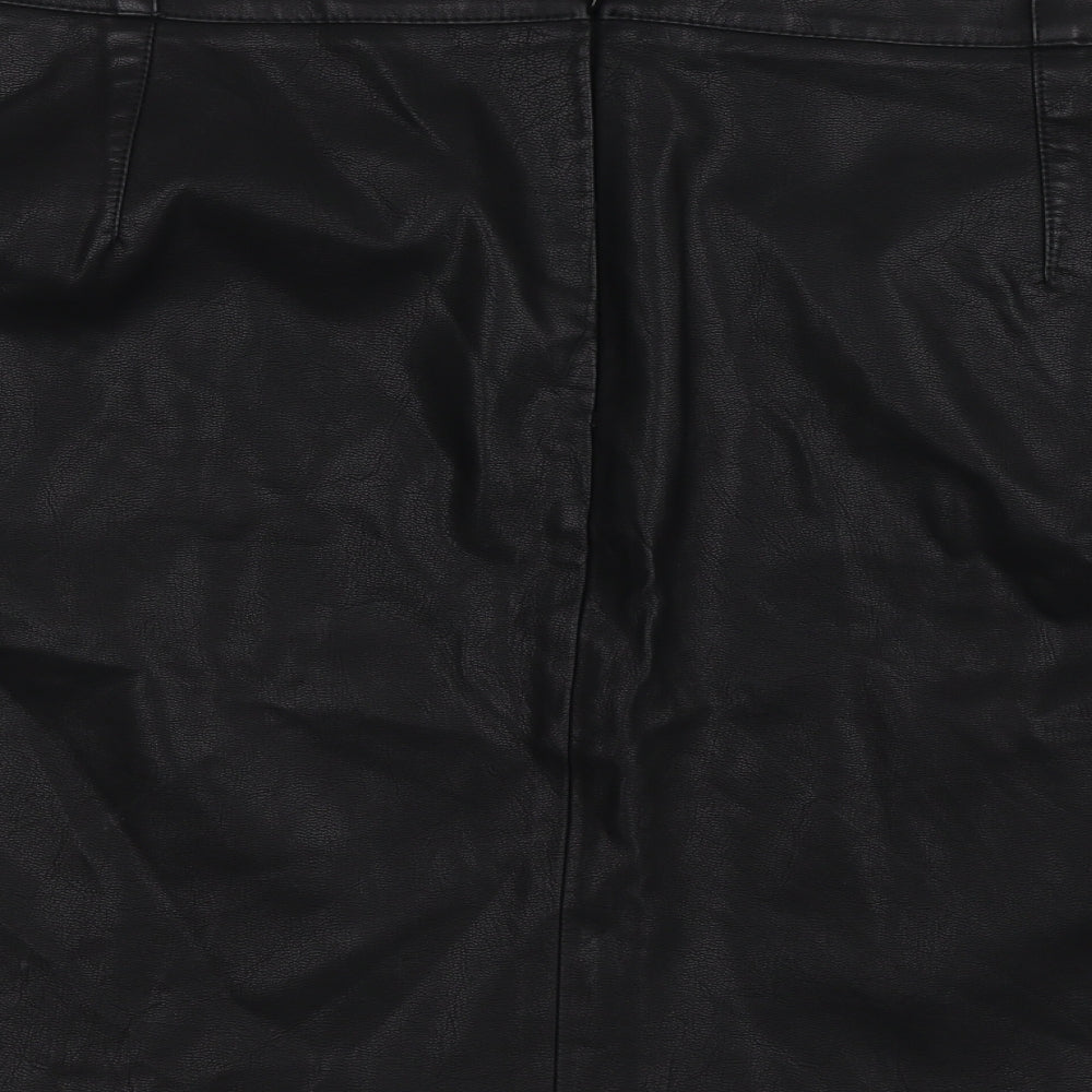 New Look Womens Black  Polyester A-Line Skirt Size 24