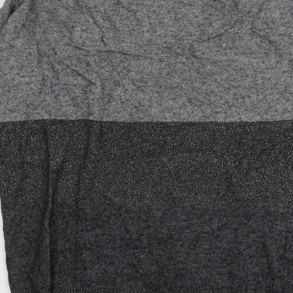 Luella Womens Grey Round Neck  Cashmere Pullover Jumper One Size