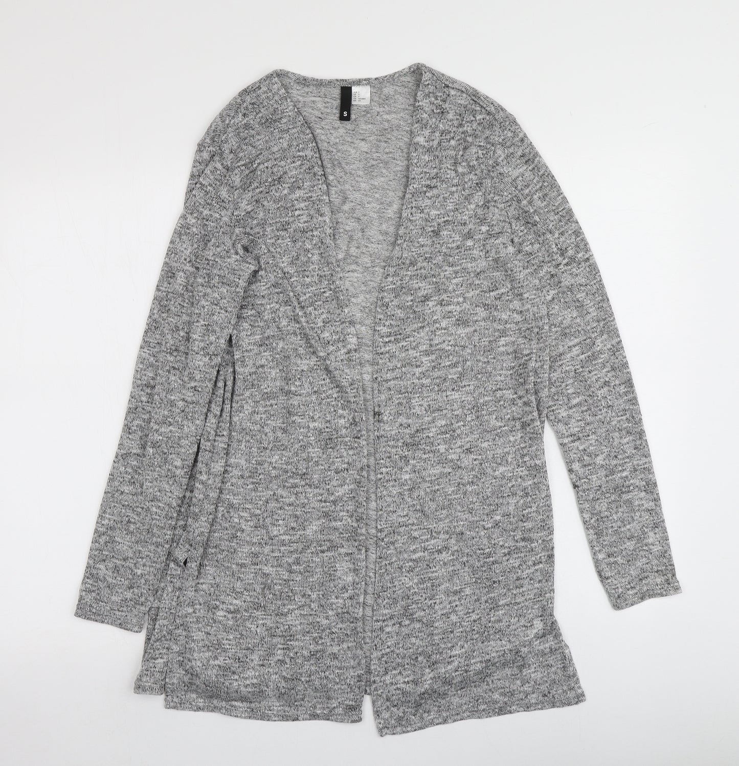 H&M Womens Grey V-Neck  Polyester Cardigan Jumper Size S