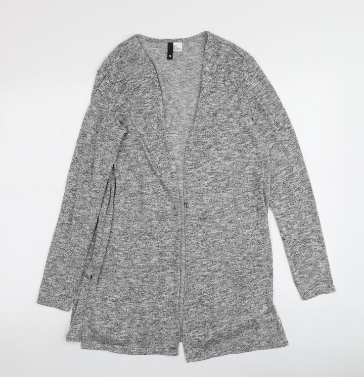 H&M Womens Grey V-Neck  Polyester Cardigan Jumper Size S