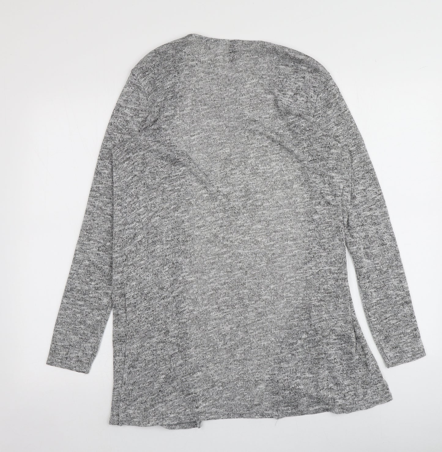 H&M Womens Grey V-Neck  Polyester Cardigan Jumper Size S